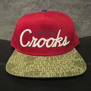 *VTG Rare* CROOKS & CASTLES Team Crook Adjustable SnapBack Hat / One Size